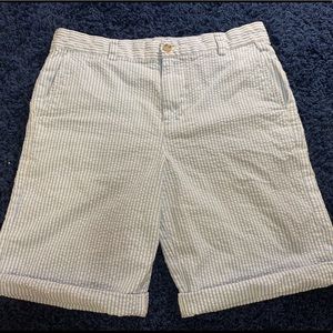 White and Blue Striped Vineyard Vines Shorts